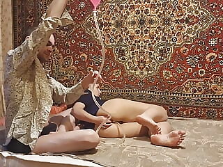 Sasha Earth gives enema to..