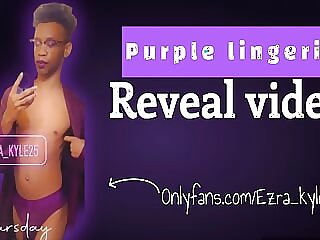 Revealing my purple lingerie..