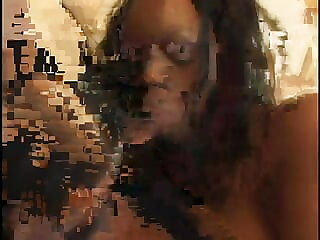 Two ebony honeys share a..