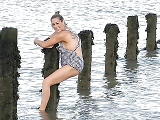Naked MILF Skinny Dipping in..